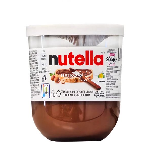 Шоколадно-горіхова паста nutella 200г 00127 фото | NATKO